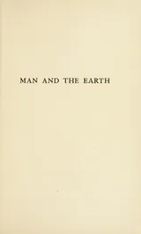 Cover of Man and the earth