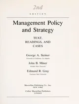 Cover of Management Policy and Strategy