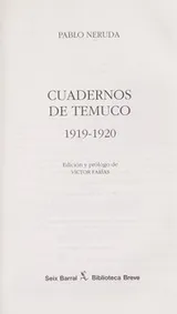 Cover of Cuadernos de Temuco 1919-1920