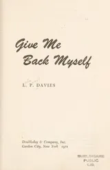 Cover of Give me back myself
