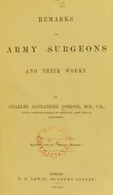 Cover of Remarks on army surgeons and their works