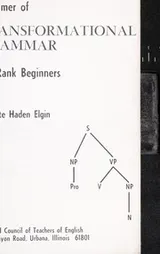 Cover of A primer of transformational grammar for rank beginners