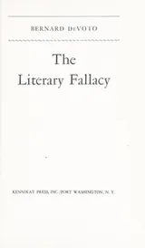 Cover of The literary fallacy