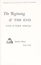 Cover of The Beginning and the End, and Other Poems