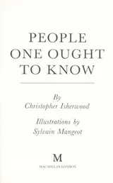 Cover of People one ought to know