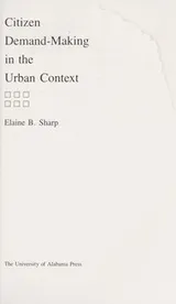 Cover of Citizen demand-making in the urban context