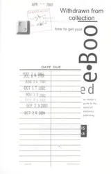 Cover of How to get your e-book published