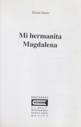 Cover of Mi hermanita Magdalena