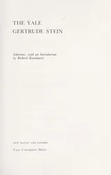 Cover of The Yale Gertrude Stein