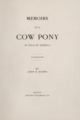 Cover of Memoirs of a cow pony