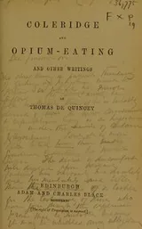 Cover of Coleridge and opium-eating, and other writings
