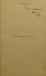 Cover of The principles of astrological geomancy