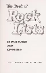 Cover of Book of Rock Lists