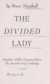 Cover of The divided lady