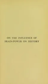 Cover of On the influence of brain-power on history