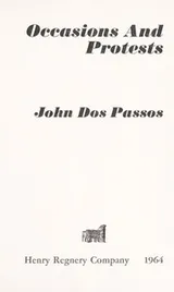 Cover of Occasions and protests