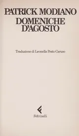 Cover of Domeniche d'agosto