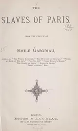 Cover of Les esclaves de Paris