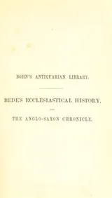 Cover of The Venerable Bede's Ecclesiastical history of England