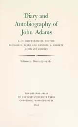 Cover of Diary and autobiography of John Adams
