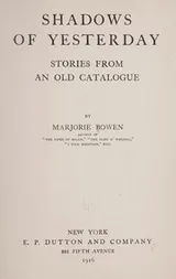 Cover of Shadows of yesterday