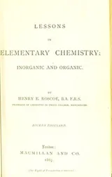 Cover of Lessons in elementary chemistry : inorganic and organic