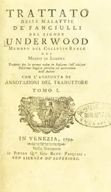 Cover of Trattato delle malattie de' fanciulli