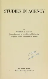 Cover of Studies in agency