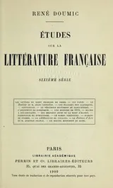 Cover of E tudes sur la litte rature franc ʹaise