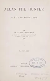 Cover of Allan the hunter