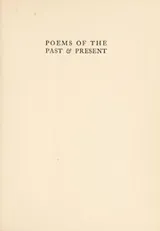 Cover of Poems of the past & present