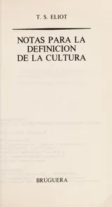 Cover of Notes Towards the Definition of Culture