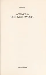 Cover of A tavola con Nero Wolfe