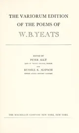 Cover of The variorum edition of the poems of W. B. Yeats