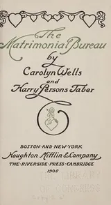 Cover of The matrimonial bureau