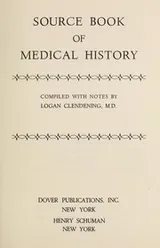 Cover of Source book of medical history