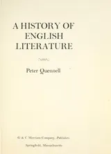 Cover of A history of English literature