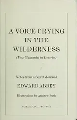 Cover of A voice crying in the wilderness