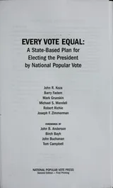 Cover of Every vote equal