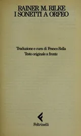 Cover of I sonetti a Orfeo