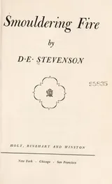 Cover of Smouldering fire