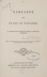 Cover of Margaret, the pearl of Navarre