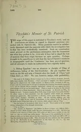 Cover of Tirechan's Memoir of St. Patrick