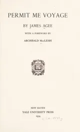 Cover of Permit me voyage