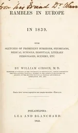 Cover of Rambles in Europe in 1839. With sketches of prominent surgeons, physicians, medical schools, hospitals, literary personages, scenery, etc