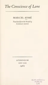 Cover of The conscience of love