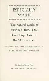 Cover of Especially Maine; the natural world of Henry Beston from Cape Cod to the St. Lawrence