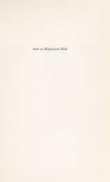 Cover of Ann at Highwood Hall