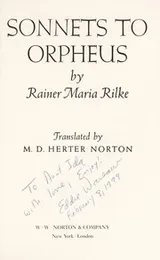 Cover of Sonnets to Orpheus