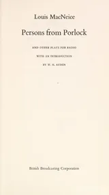 Cover of Persons from Porlock